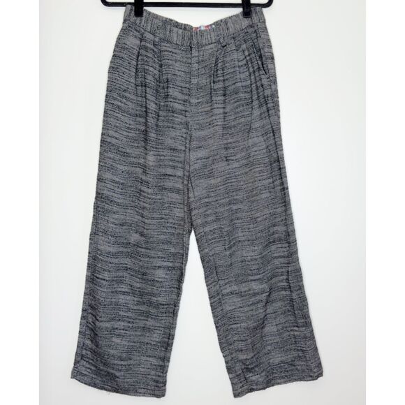 UO Urban Outfitters Chevron Wide Leg Pleated Trouser Pants Women's Size Small - Picture 7 of 7